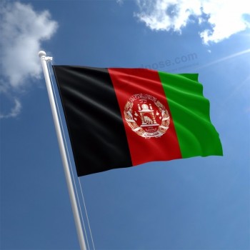 kundenspezifische Afghanistan-Flaggen 3X5 Polyester-Großhandelsflagge