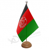 Impresión de seda poliéster Afganistán bandera de mesa del país