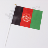 pólo plástico mini bandeira do país afeganistão bandeira da mão do afeganistão