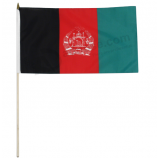 bandera nacional afgana de poliéster de alta calidad