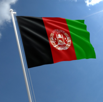아프가니스탄 국기 3x5 ft 배너 아프간 90 * 150 센치 메터 매달려 플래그