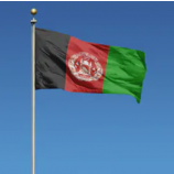 3 * 5FT impresión de seda de poliéster colgando bandera nacional de Afganistán
