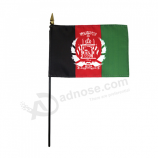 bandeira de mão nacional afegão impressa para decoração