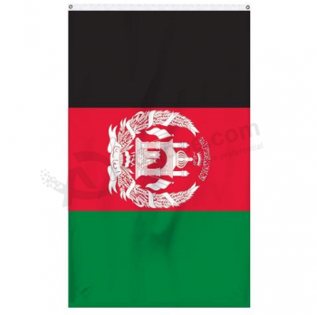 Impresión de tela de poliéster de 3 pies * 5 pies con bandera nacional de Afganistán