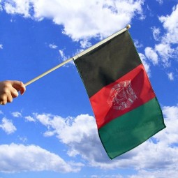 impresión digital países bandera nacional de afganistán mano