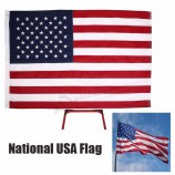 5x8 Ft USA flags ntlon embroidered stars sewn stripes american national US flag double sided printed flag home Car decoration