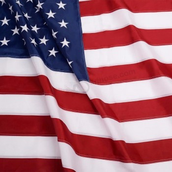 5'x8'美国美国国旗横幅尼龙绣星星缝条纹