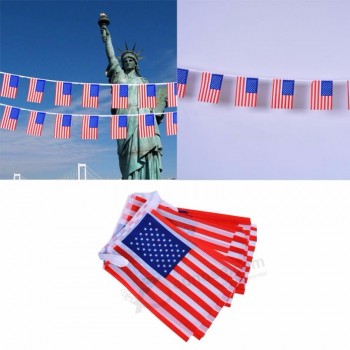 20 stks / set string vlaggen evenement decoratie amerikaanse vlag string amerika VS bunting banner 50 p