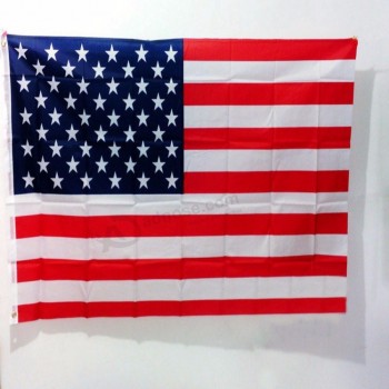 新しいポリエステルアメリカ国旗グロメットアメリカ国旗についての新しい1個150 x 90 cm両面印刷の詳細
