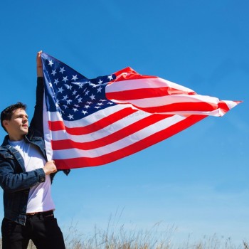 アメリカ国旗150x90cm米国旗高品質両面印刷ポリエステルアメリカ国旗グロメット米国旗