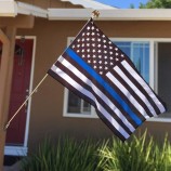 1PCS 90 150cm US Police Flag Thin American National Banner Activity Parade Festival Celebration Blue Line USA Flag Home Decor