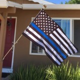 1pcs 90 150cm US police flag thin american national banner activity parade festival celebration blue line USA flag home decor