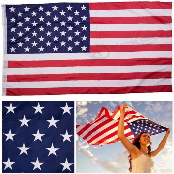 poliéster de calidad EE. UU. bandera de EE. UU. EE. UU. estrellas americanas rayas Estados Unidos ojales 90x150 cm 3x5 pies