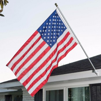 venta al por mayor de EE. UU. Bandera bordada de EE. UU. Bandera de nylon 3'x5 'FT rayas cosidas estrellas ojales para evento / fiesta / banderas decorativas para el hogar