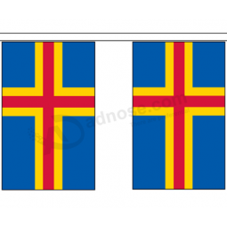 mini bandera de cadena de las islas de aland bandera de bunting de las islas de aland