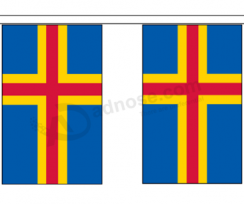 mini bandera de cadena de las islas de aland bandera de bunting de las islas de aland