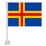 gestrickte Polyester Mini Aland Inseln Flagge für Autofenster