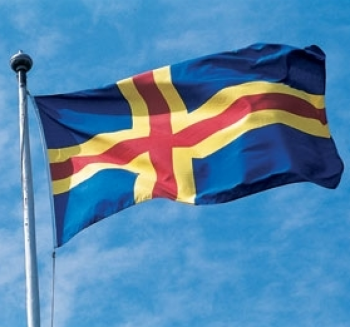 bandeira de poliéster 3x5ft voando ao ar livre de ilhas aland