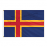 tecido de poliéster por sublimação de calor aland islands flag