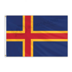 Heat sublimation polyester fabric Aland Islands flag