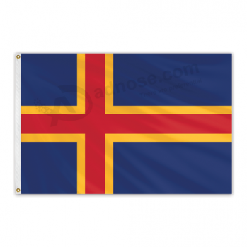 Heat sublimation polyester fabric Aland Islands flag