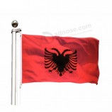 Venta al por mayor personalizados Top vendedores de calidad superior bandera de diferentes tamaños de albania
