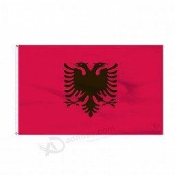 groothandel op maat Best verkopende high-end dubbelzijdig Albanië land vlag op maat