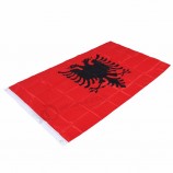 kundenspezifische Qualitätsstandardrotschwarzland-Albanien-Flaggenverkauf