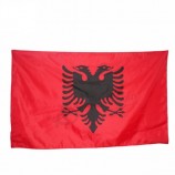 금관 악기 밧줄 고리를 가진 도매 관례에 의하여 인쇄되는 알바니아 깃발