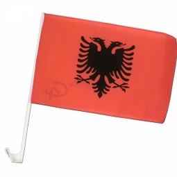 groothandel custom 12x18 inches polyester albanees autoruit vlag