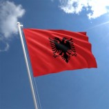 fabricante Venta caliente personalizada bandera de nylon bandera de albania con alta calidad
