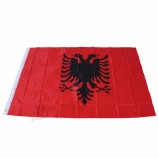 bandiera nazionale albania 100% poliestere personalizzata all'ingrosso 3 x 5 piedi