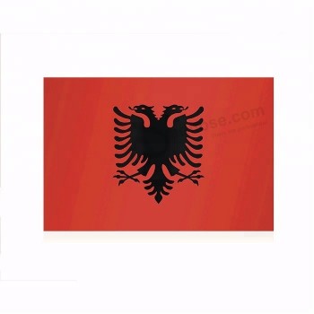 logo personalizzato all'ingrosso stampato bandiera albania nazionale in poliestere 90x150 cm