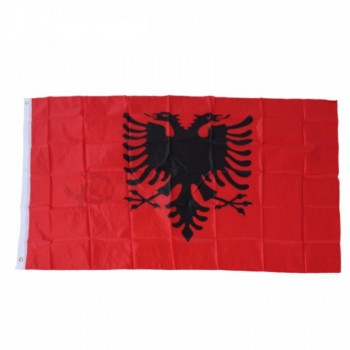 atacado personalizado bandeira 3x5 poliéster albanês com alta qualidade