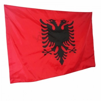 bandiera albanese all'ingrosso aquila a due teste bandiera interna coperta armi albanesi 90 * 150 cm