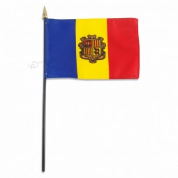 Wholesale custom High Quality Andorra Hans Waving National flag