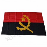 fabricante atacado poliéster 90 * 150 cm angola bandeira nacional