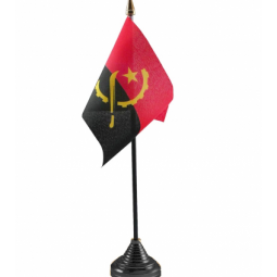 Polyester mini office Angola table top flag