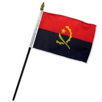 Ventilador agitando mini angola banderas nacionales de mano