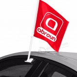 custom advertising car window flag hoder flagpole
