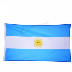 Wholesale custom 100% durable 75D polyester 3x5ft argentina national flag in stock