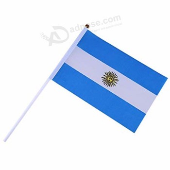 High Quality Custom National Made Small Size Argentina Stick Flag