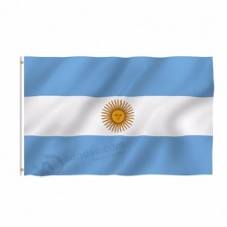 Wholesale custom Eco-Friendly Printable Polyester Canvas The Safety Argentina National Flag
