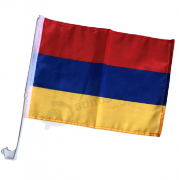 Durable outdoor exhibition Armenia car window flag for sale