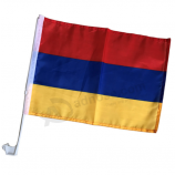 países de alta qualidade de malha dupla face Arménia bandeira do carro