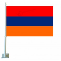 플라스틱 극을 가진 12x18inch 폴리 에스테 국가 아르메니아 차 창 깃발