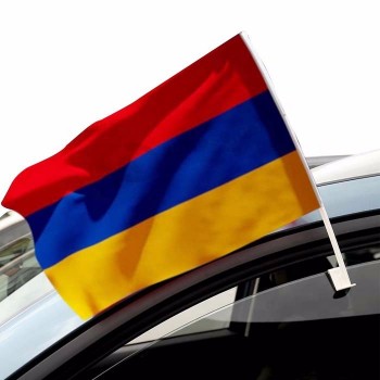 poliéster impreso digitalmente personalizado bandera de la ventana del coche