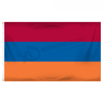 silk screen printing 3x5ft cheap armenia national flag