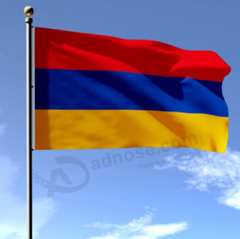 Fábrica personalizada 3x5ft poliéster bandera nacional de armenia