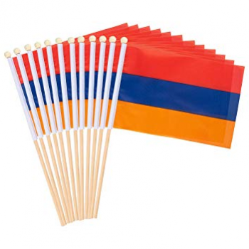 標準サイズ30x45cmアルメニアの手持ち型の旗の卸売